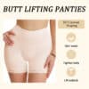 Cut-out Butt Lifting Shapewear Panties Shorts Beige