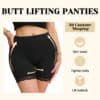 Cut-out Butt Lifting Shapewear Panties Shorts Black