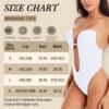 U Plunge Open Back Thong Shapewear Bodysuit White