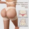 Hook Cut-out Butt Lifting Shapewear Shorts Beige