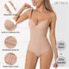 Apricot Tummy Control Shapewear Bodysuit