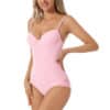 Pink Tummy Control Shapewear Bodysuit